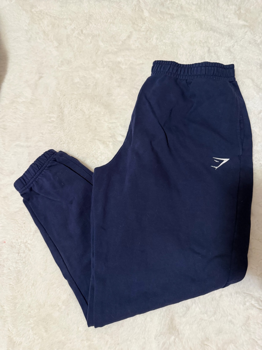 Gymshark Navy Jogger Sweatpants with Logo